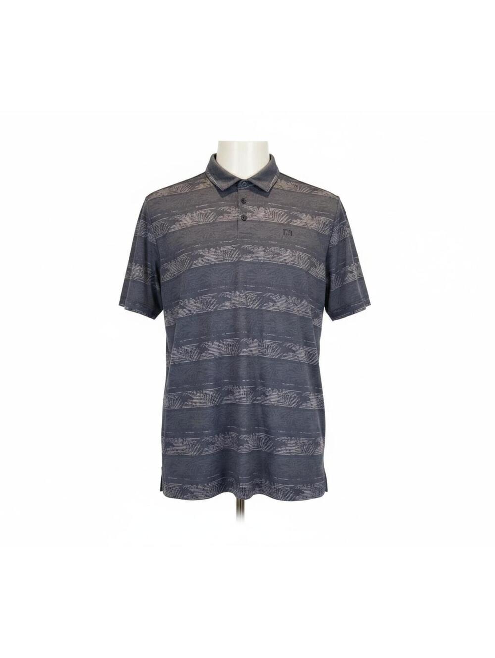 TravisMathew Men's Polo Shirt XL Blue Patterned